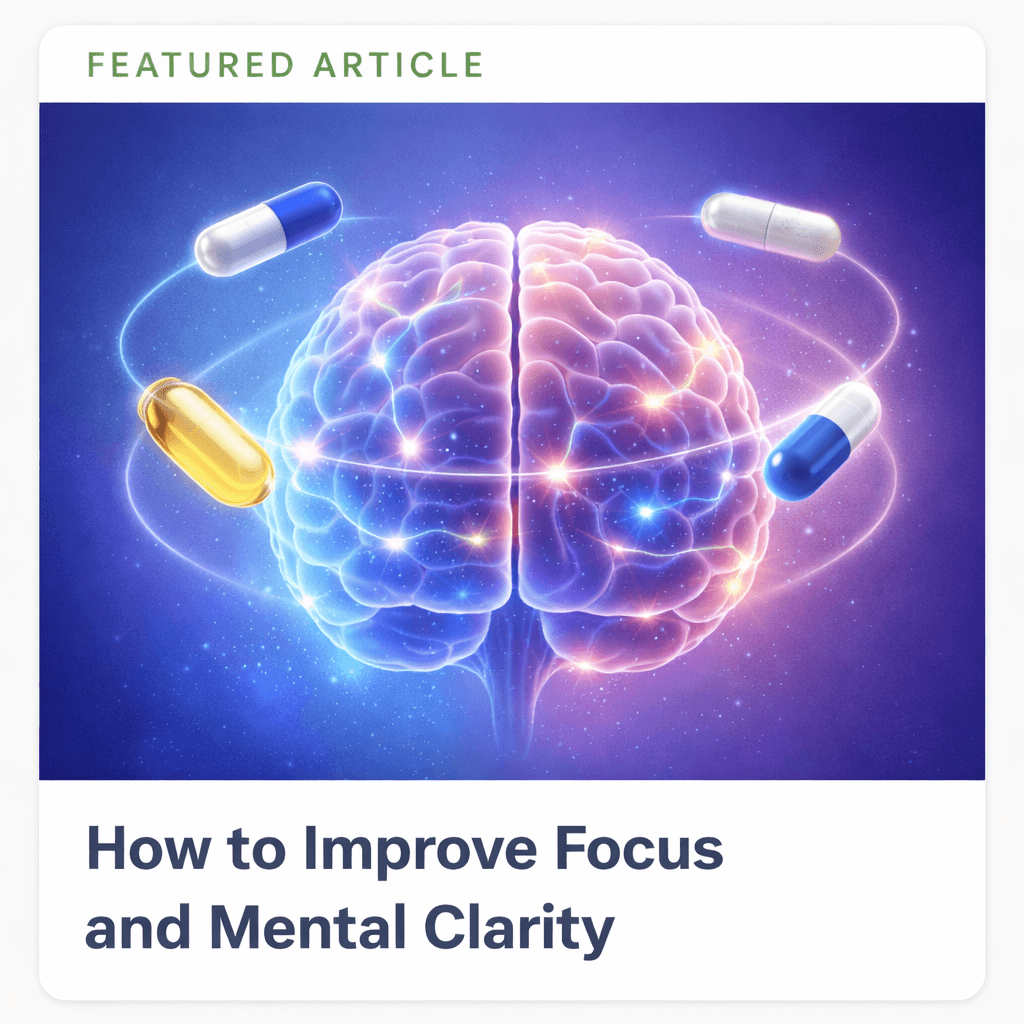 Brain and cognitive enhancement representing focus and mental clarity supplements